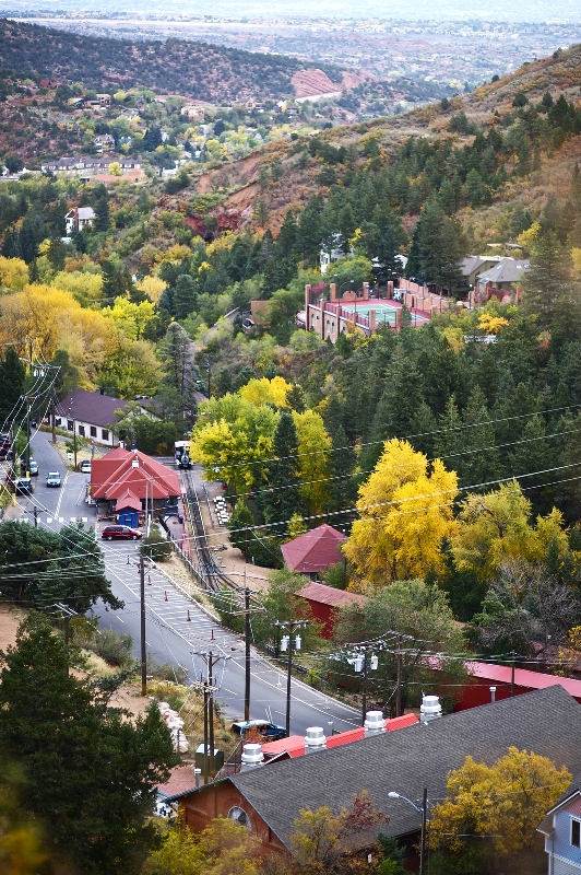 The town of Manitou Springs in El Paso County, Colorado