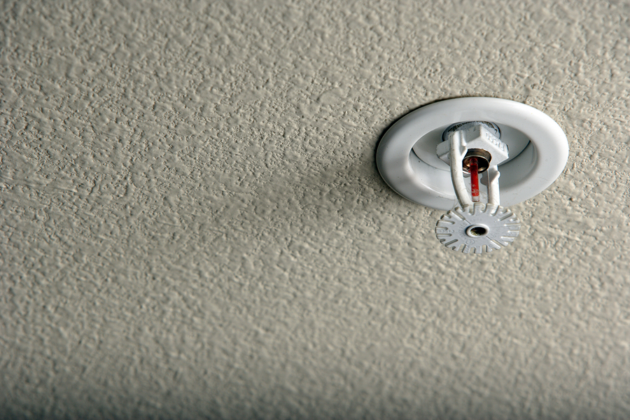 Fire sprinkler inside residential home