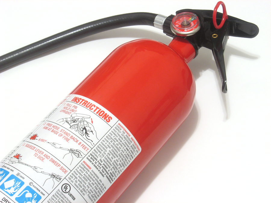 fire extinguisher with instructions