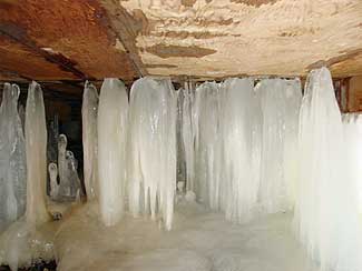 A frozen crawl space.